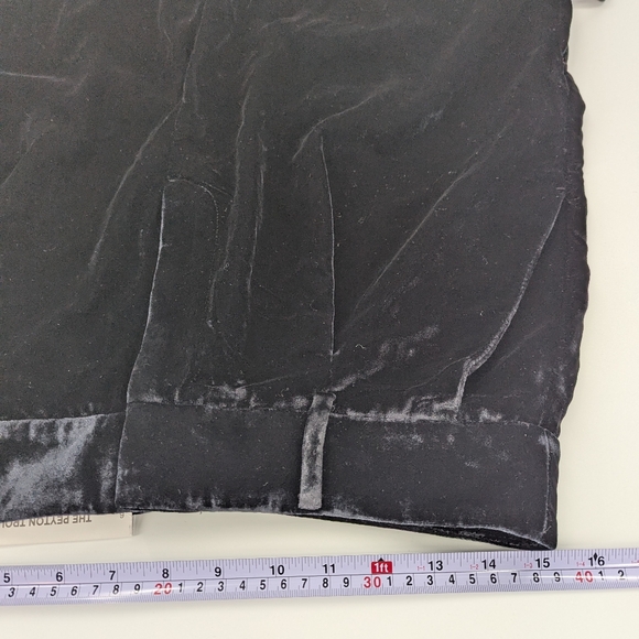 Loft The Peyton Trousers Pants Velvet 6 Black Wide Legs Career Pleated Front NWT - Picture 5 of 11